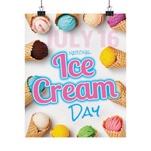 Load image into Gallery viewer, National Ice Cream Day Poster