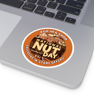 October 22 NATIONAL NUT DAY!: Round Stickers, Indoor\Outdoor