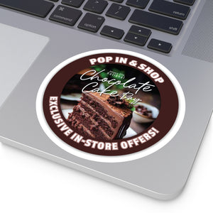 JANUARY 27 NATIONAL CHOCOLATE CAKE DAY: Round Stickers, Indoor\Outdoor