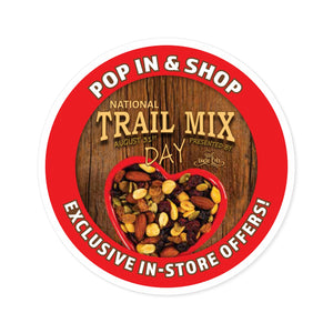 AUGUST 31 TRAIL MIX DAY: Round Stickers, Indoor\Outdoor