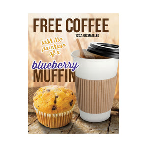 Generic Coffee Brand free w Blueberry Muffin Promo Poster