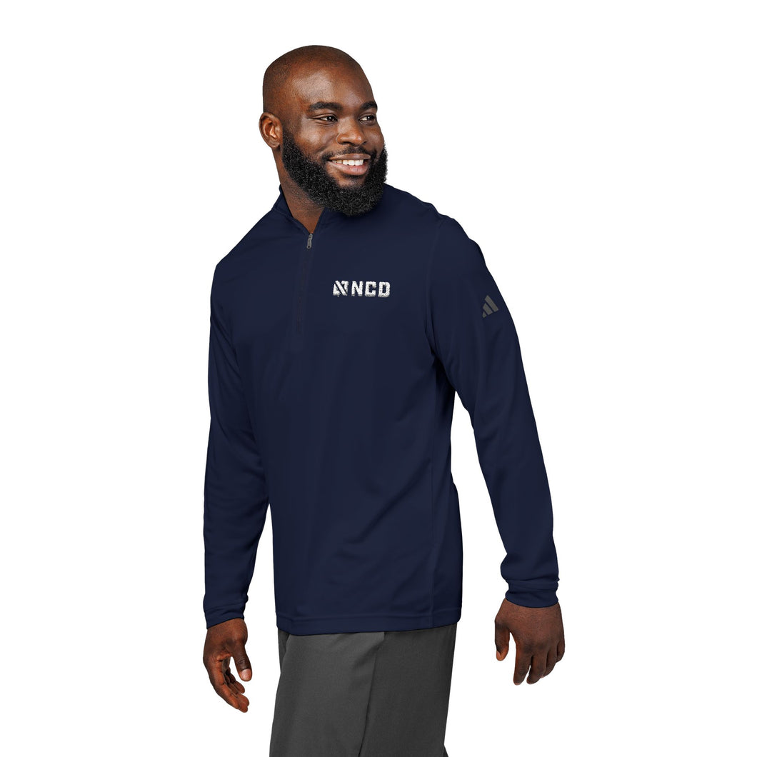 Navy NCD + Adidas® Men's Quarter-Zip Pullover Jacket,  Embroidered Apparel