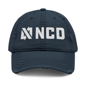 NCD Embroidered Distressed Hat, Vintage Adjustable