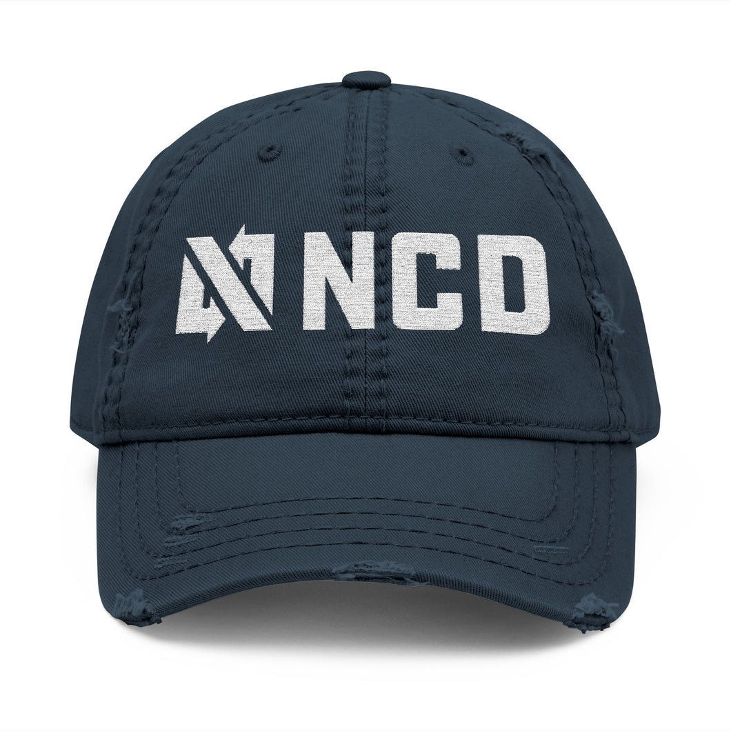 NCD Embroidered Distressed Hat, Vintage Adjustable