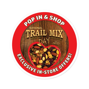 AUGUST 31 TRAIL MIX DAY: Round Stickers, Indoor\Outdoor