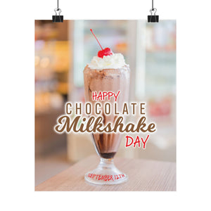 SEPTEMBER - Happy Chocolate Milkshake Day! Posters