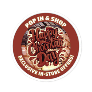 October 28th NATIONAL CHOCOLATE DAY: Round Stickers, Indoor\Outdoor